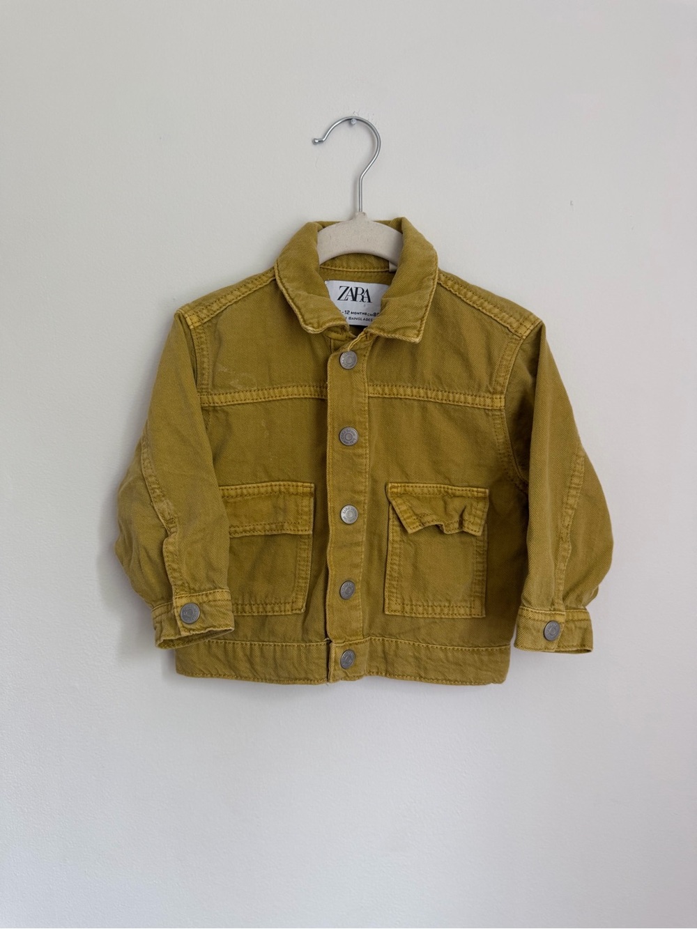 Zara Baby Mustard Yellow Denim Jacket (Size 9-12m)